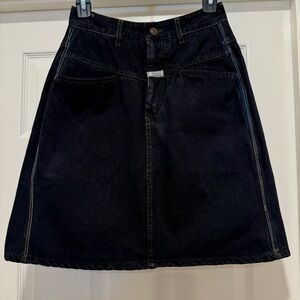 Rare! Marithe & Francois Girbaud Vintage 80s Black Denim Mini Skirt Size 5/6